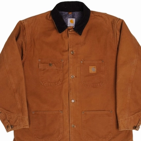 Custom VINTAGE CARHARTT MICHIGAN CHORE LINED JACKET 1990S SIZE XL