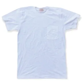 All-day Comfort 4.4oz TEXAS MADE " Pocket " Crew Neck White