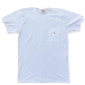 High-Quality Fabric Washable 4.4oz TEXAS MADE " Workman Pocket " Crew Neck White