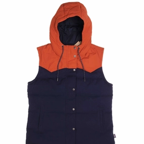 DEADSTOCK PATAGONIA BIVY HOODED WOMEN'S PUFFER JACKET 2016 SIZE LARGE sports event Layered Security Pockets