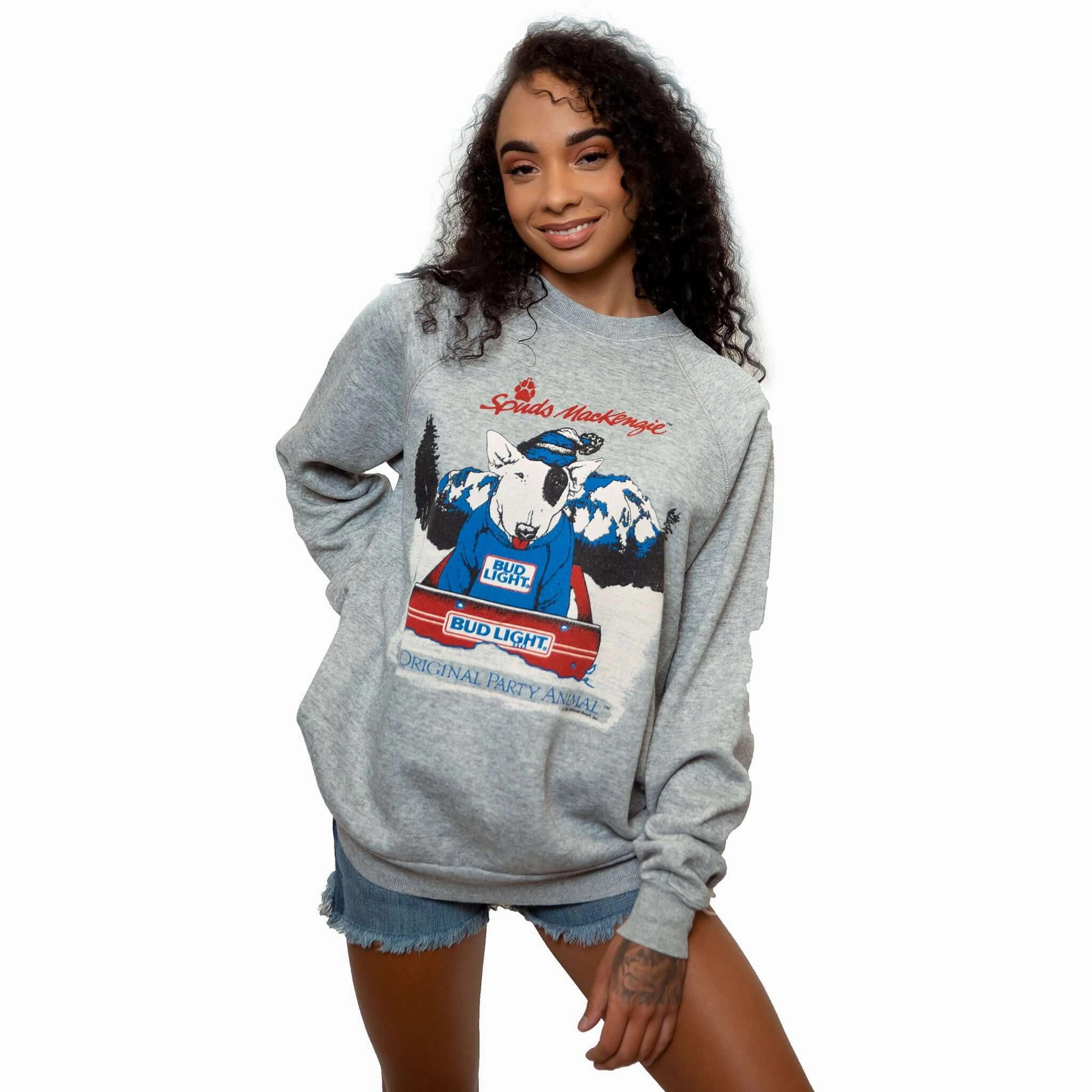 Chic Comfort VINTAGE BUD LIGHT SPUDS MACKENZIE SWEATSHIRT 1987 SIZE XL MADE IN USA
