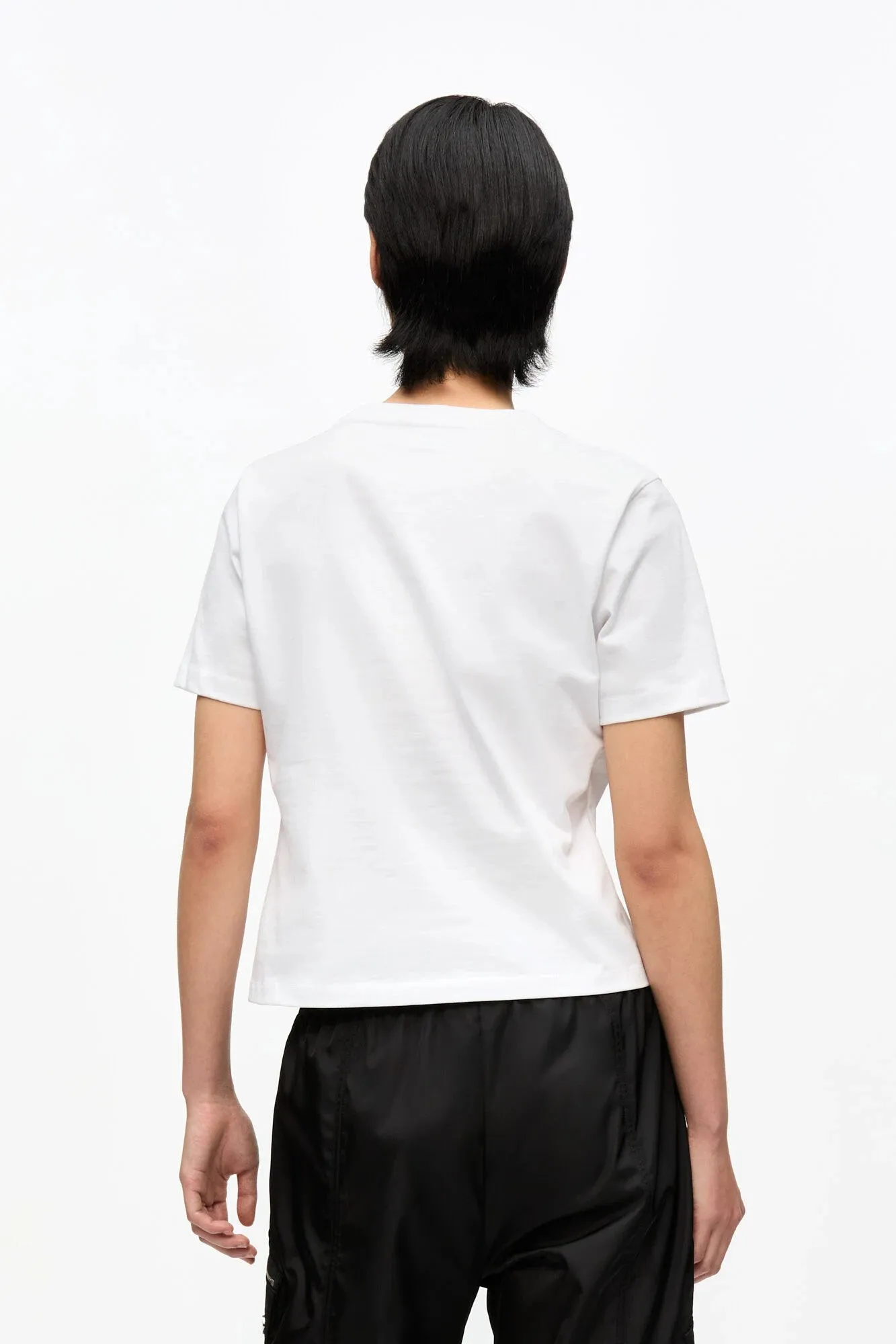 White Heavy Cotton Heart T-Shirt Breathable Design