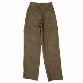 VINTAGE US ARMY UTILITY TROUSERS HBT PANTS 1951 KOREAN WAR SIZE SMALL 30X33 HighRiseWaist Air Circulation