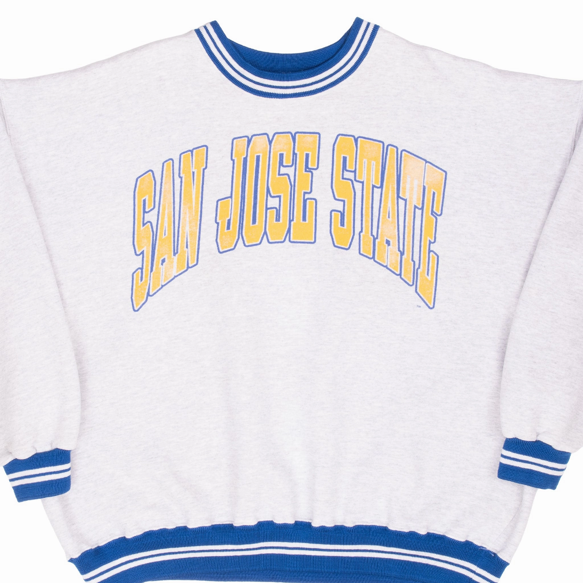 product running suitable speed VINTAGE SAN JOSE STATE UNIVERSITY GREY SWEATSHIRT XL 1990S MADE IN USA