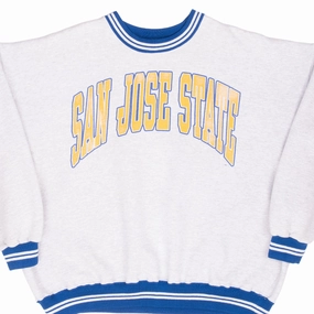 product running suitable speed VINTAGE SAN JOSE STATE UNIVERSITY GREY SWEATSHIRT XL 1990S MADE IN USA