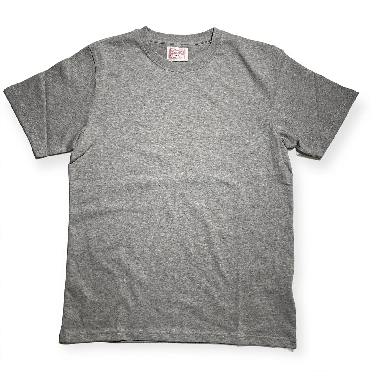 Sleek Look 8.4oz TEXAS MADE "HEAVY ORGANIC" Crew Neck Grey Heather