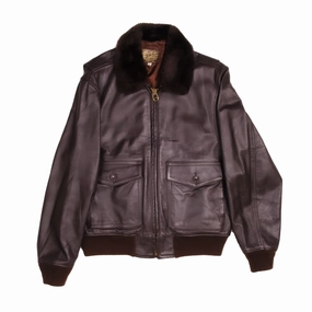 Urban Performance VINTAGE USN US NAVY LEATHER JACKET FLYERS TYPE G-1 G1 1989 SIZE 46