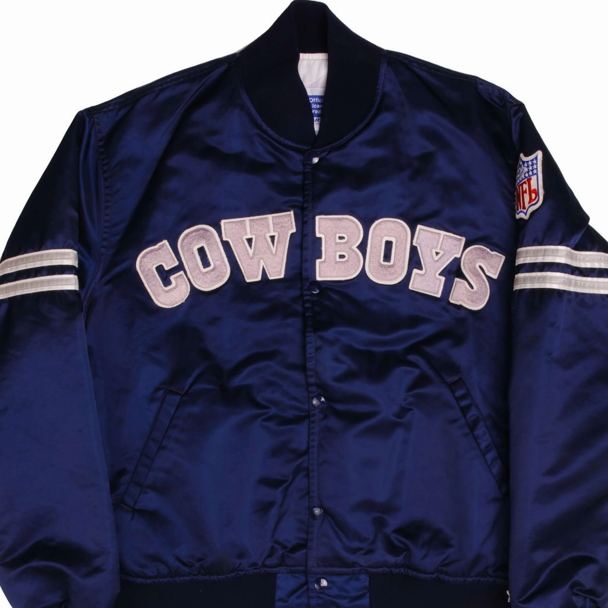 VINTAGE NFL STARTER DALLAS COWBOYS SATIN STARTER JACKET 90S SIZE LARGE MADE IN USA Condition Account
