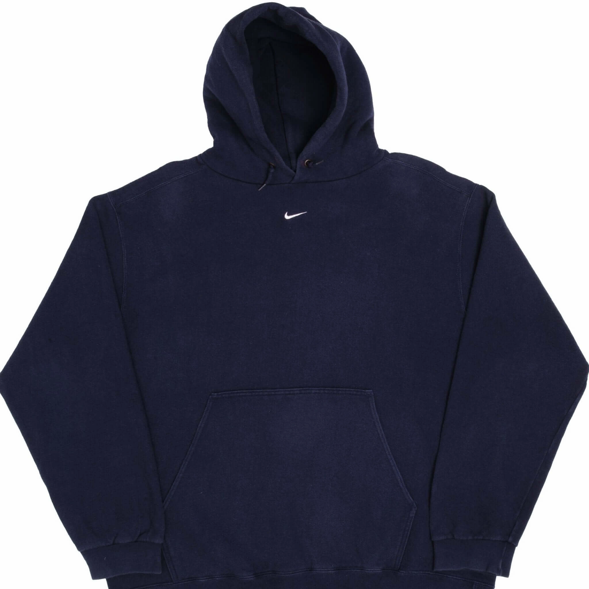 VINTAGE NIKE CENTER SWOOSH NAVY BLUE TRAVIS SCOTT HOODIE 1990S SIZE XL Casual Wear