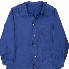 muted shades Muted Look VINTAGE FRENCH WORKWEAR RENNES TEXTILES MOLESKIN JACKET 1960S MEDIUM MADE FRANCE