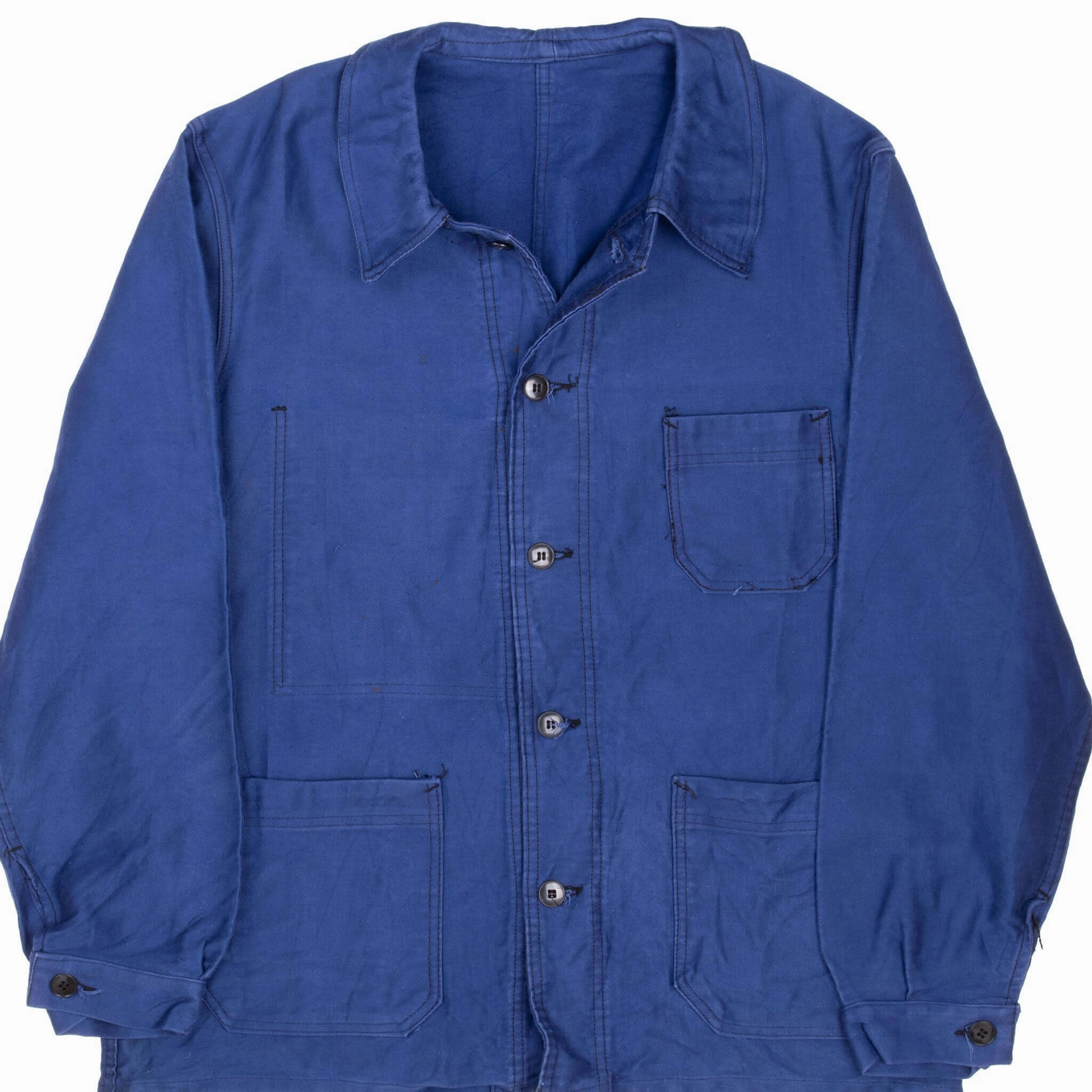 muted shades Muted Look VINTAGE FRENCH WORKWEAR RENNES TEXTILES MOLESKIN JACKET 1960S MEDIUM MADE FRANCE