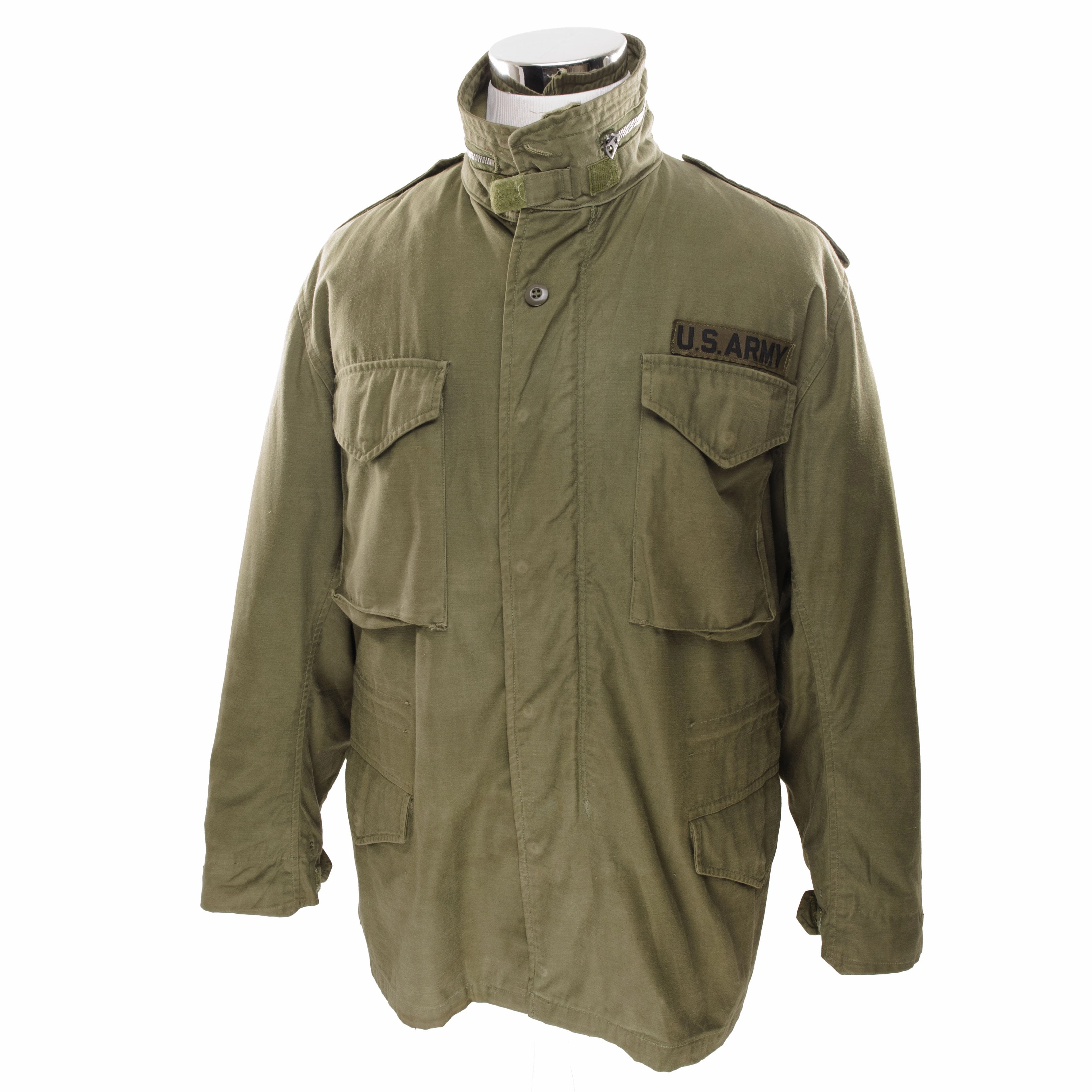 Button Loose-fit VINTAGE US ARMY M65 PATCHED FIELD JACKET 1970S VIETNAM WAR SIZE MEDIUM REGULAR