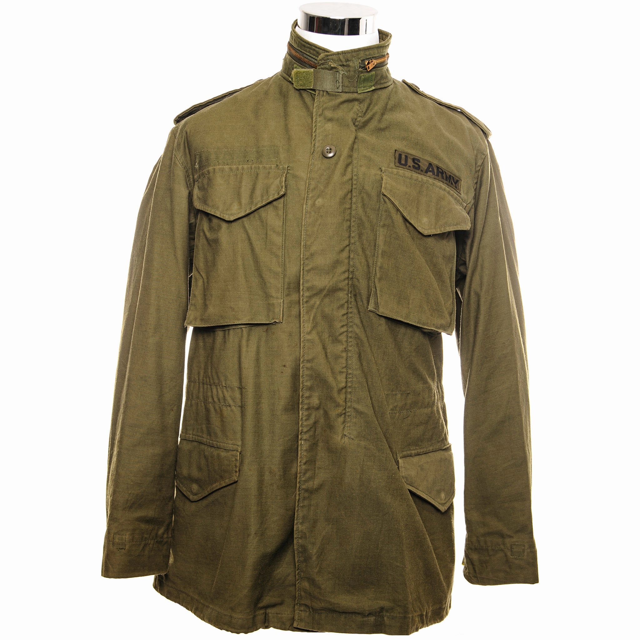 Adjustable Hood VINTAGE US ARMY M-1965 M65 FIELD JACKET 1980 SIZE SMALL LONG