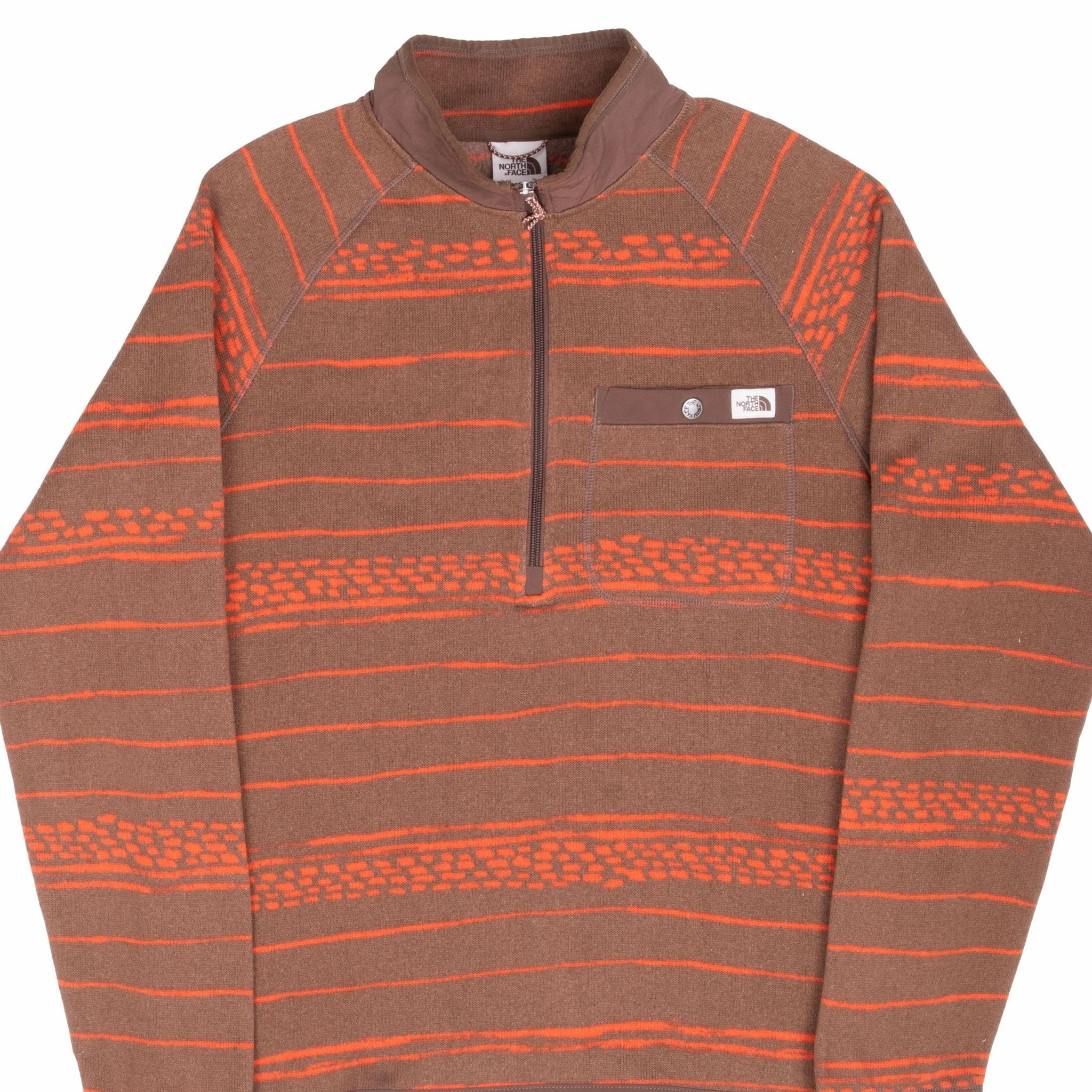 Casual Comfort Wear VINTAGE THE NORTH FACE BROWN PULLOVER FLEECE JACKET 2000S MEDIUM