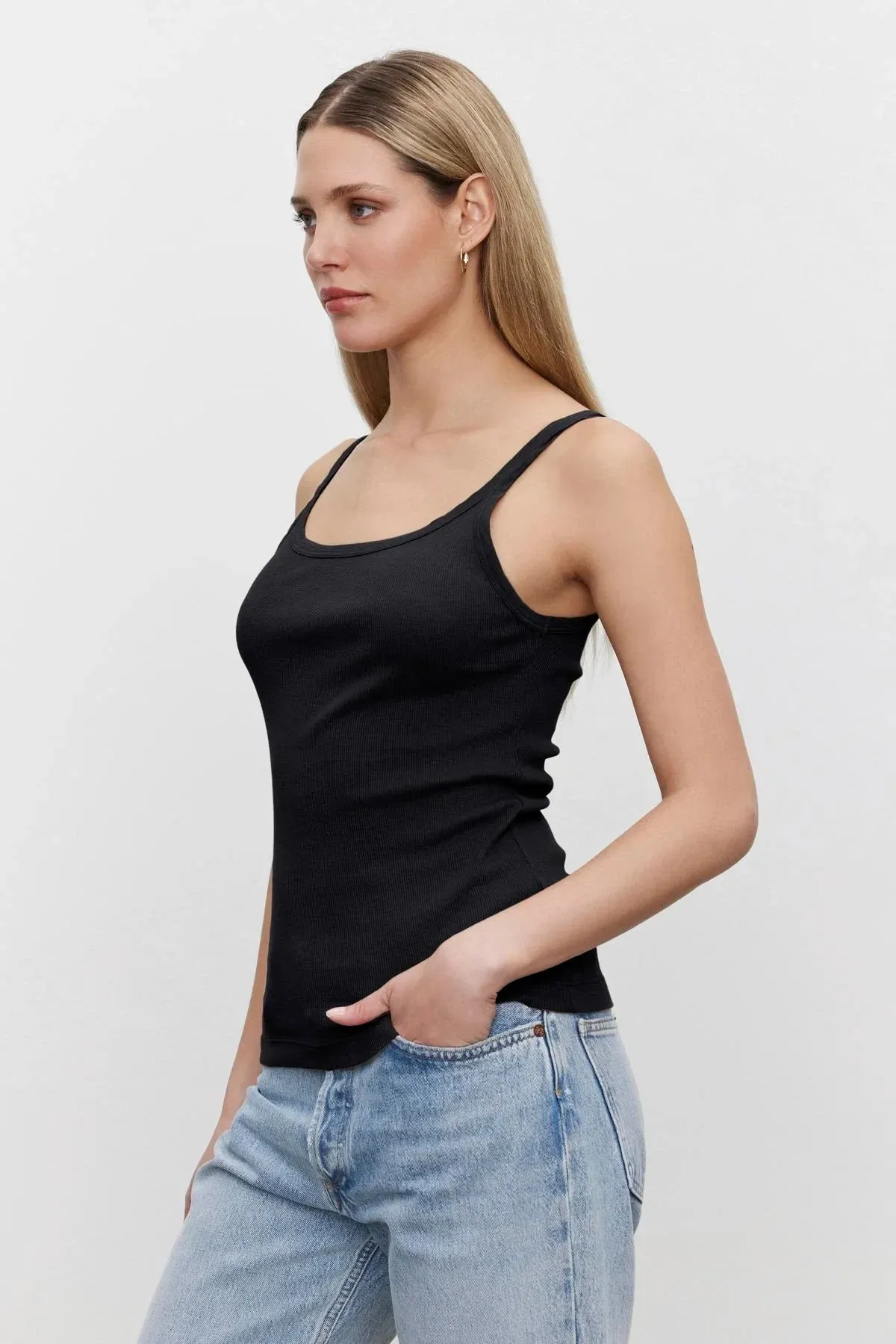 Aliza Ribbed Cotton Layering Tank Minimal Style Trend