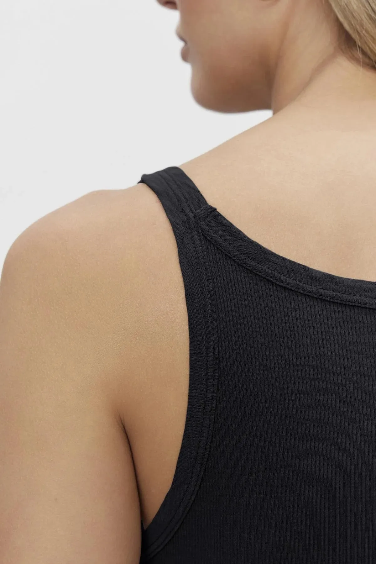 Aliza Ribbed Cotton Layering Tank No-Fuss Design Breathable wear