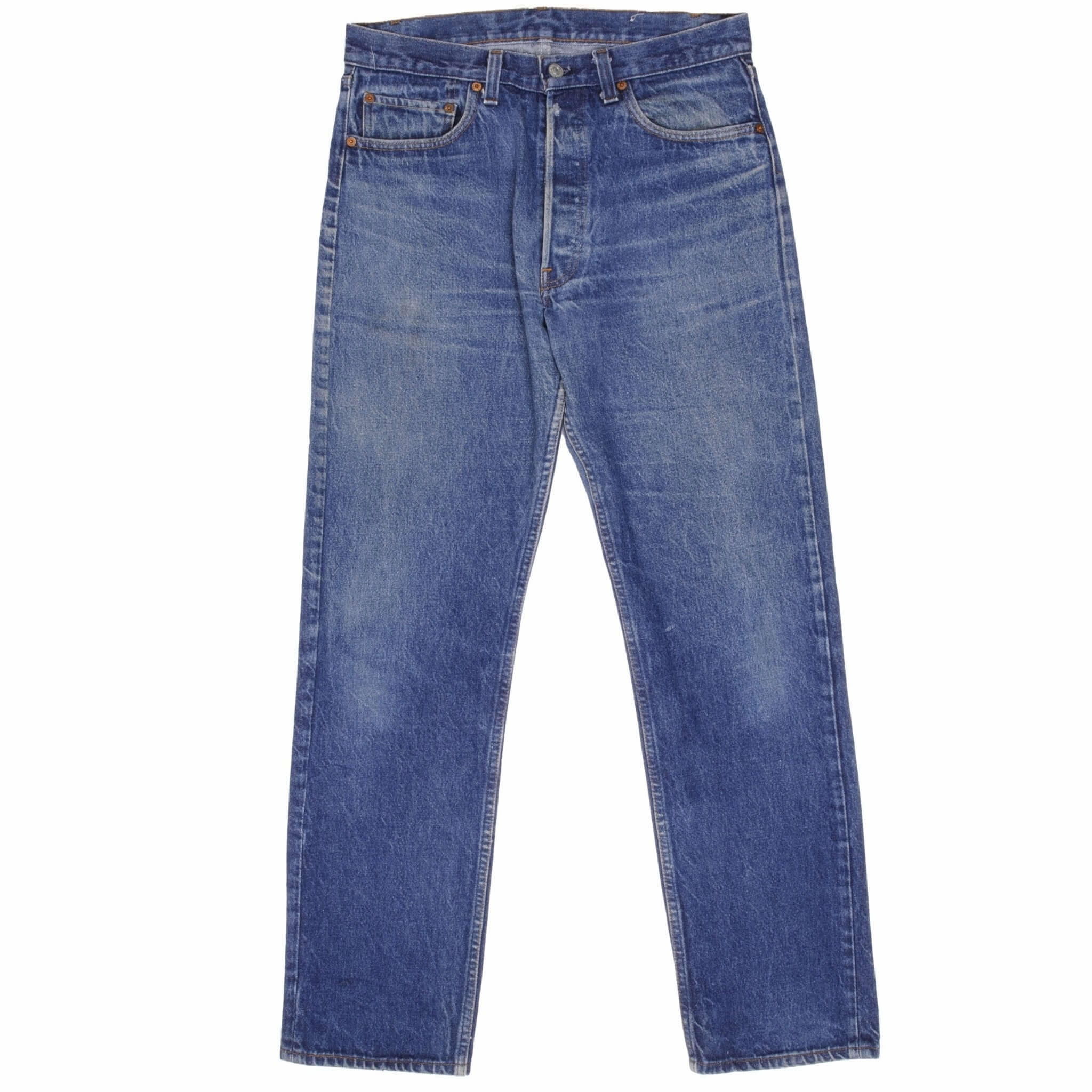 VINTAGE LEVIS 501 JEANS INDIGO 1980S SIZE W33 L31 MADE IN USA Casual Street Daily Casual