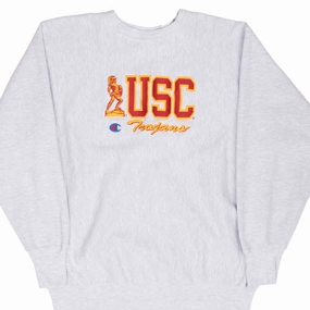 VINTAGE CHAMPION REVERSE WEAVE USC TROJANS SWEATSHIRT 1990S XL MADE IN USA Lightweight Odor Free