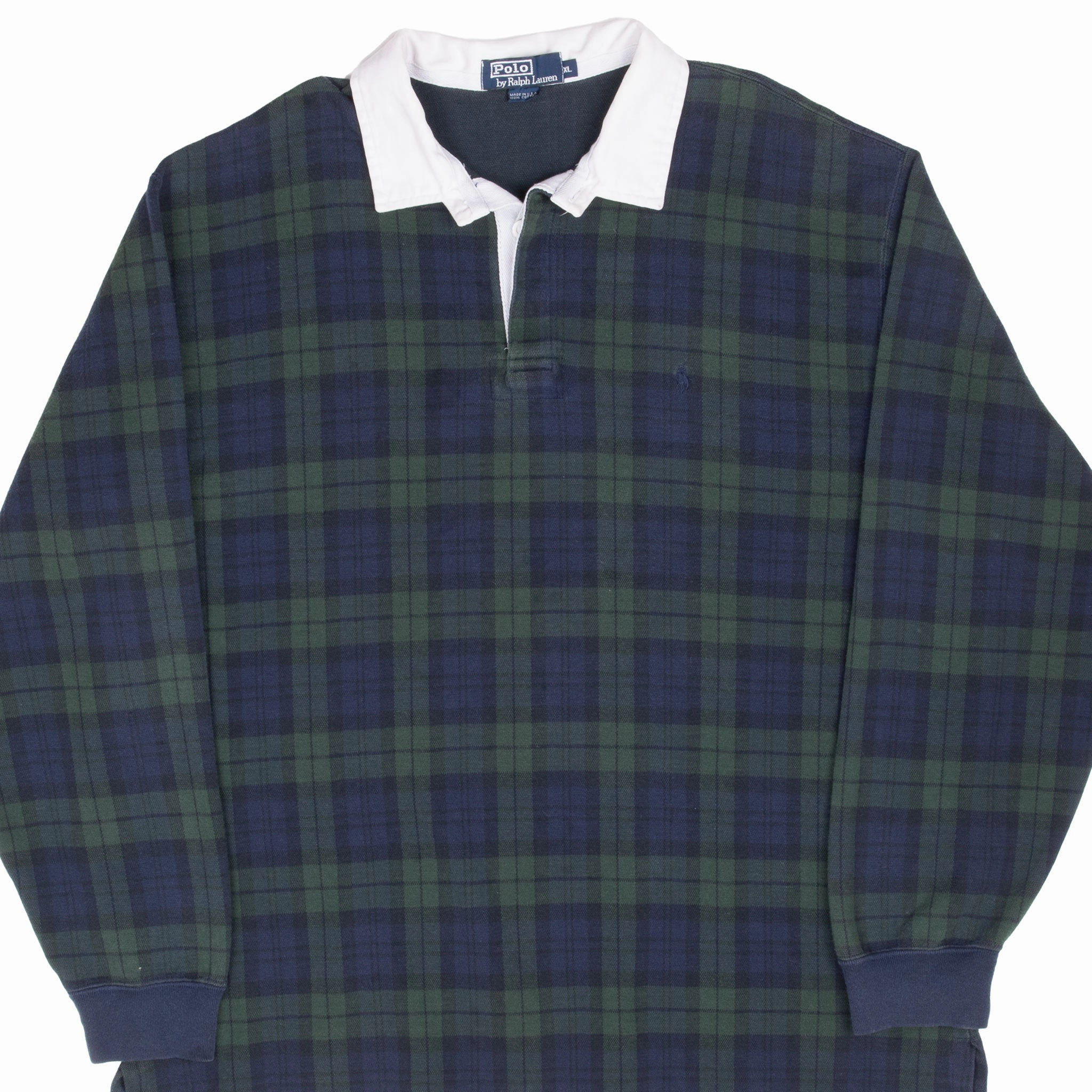 Premium Style product handmade uniqueness VINTAGE RALPH LAUREN PLAID RUGBY POLO SHIRT 1990S XL MADE IN USA