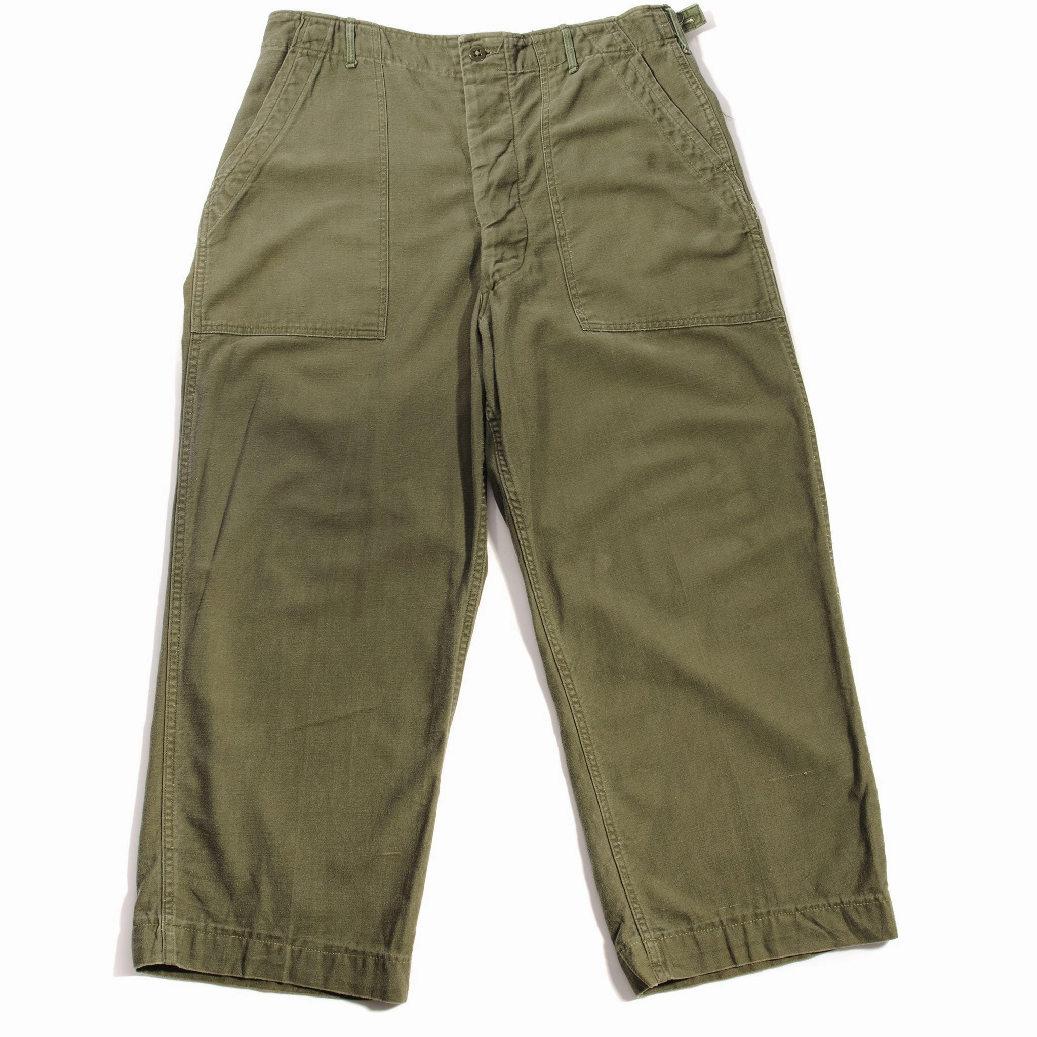 US ARMY UTILITY OG-107 SATEEN TROUSERS PANTS 1963 VIETNAM WAR SIZE W36 L25 LARGE Flattering Fit Wear