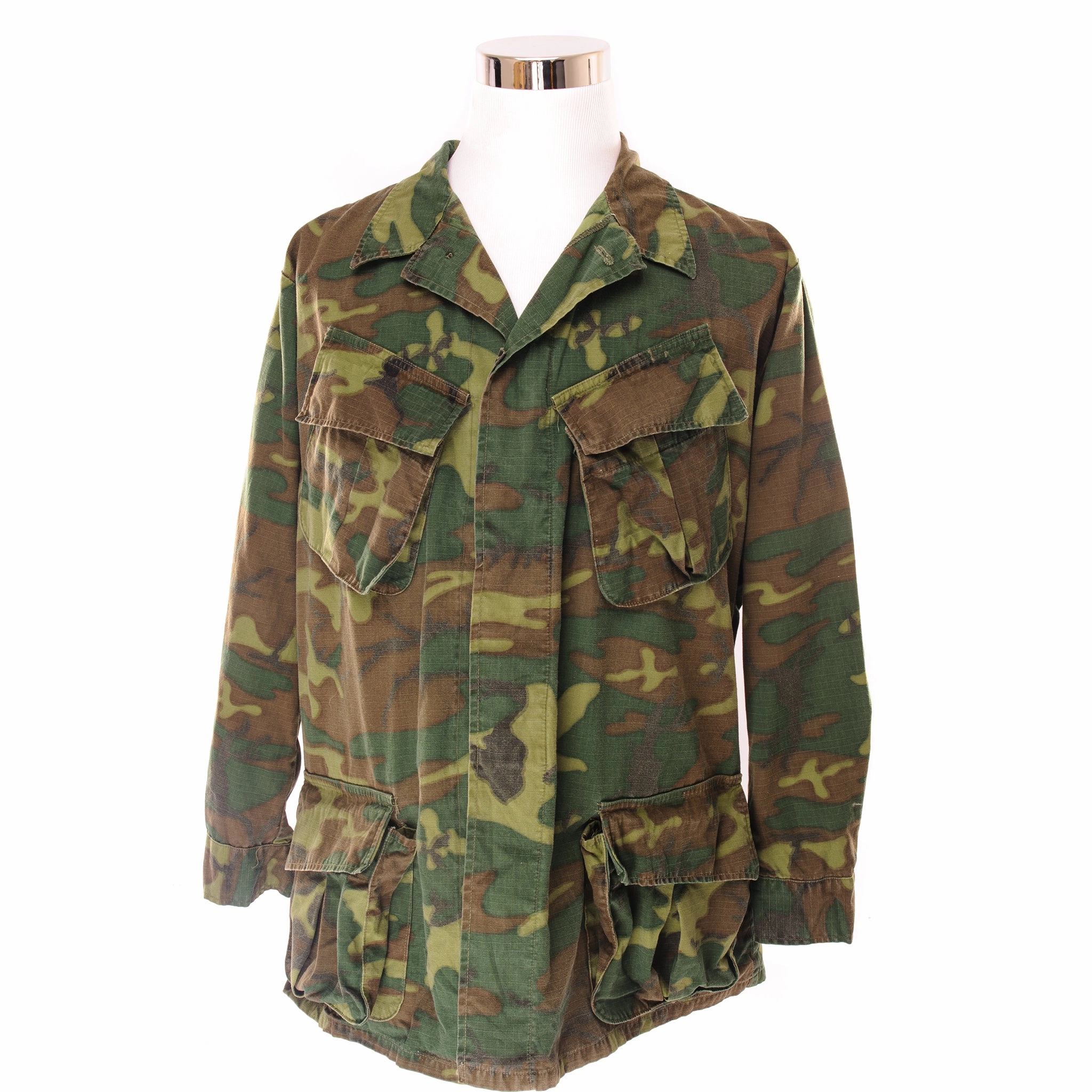 VINTAGE US ARMY TROPICAL COMBAT JACKET 4TH PATTERN ERDL 1968 VIETNAM WAR SIZE LARGE REGULAR Practical Choice