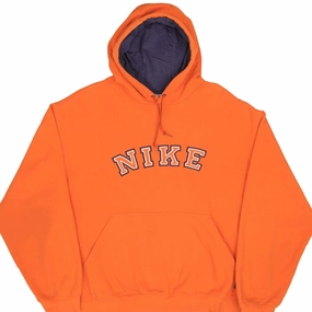Comfy Essentials VINTAGE NIKE SPELLOUT ORANGE HOODIE SWEATSHIRT 2000S SIZE 2XL