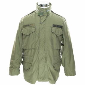 ConvertibleCollar VINTAGE US ARMY M65 FIELD JACKET PATCHED 1960S VIETNAM WAR SIZE MEDIUM SHORT
