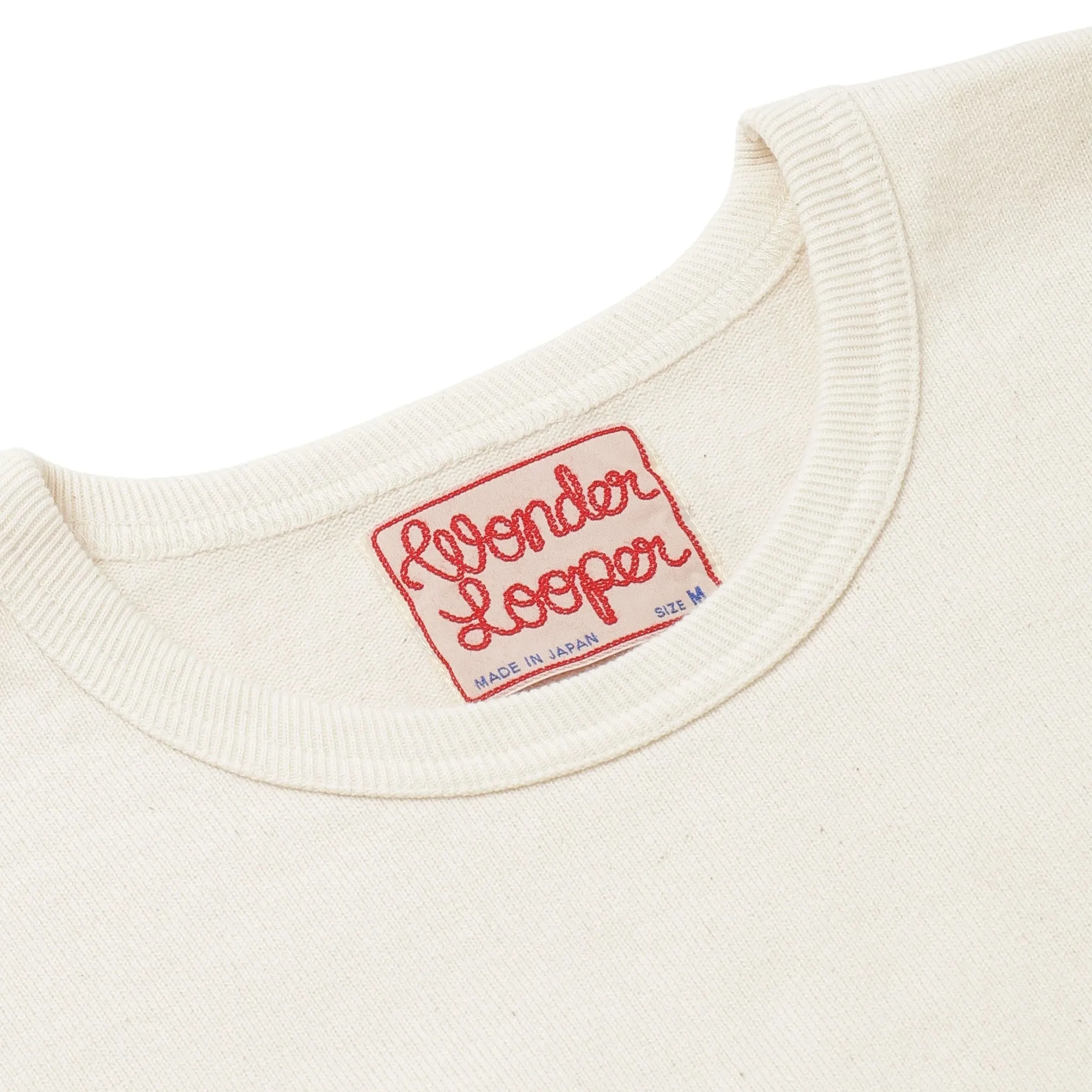 Crewneck T-shirt - Double Heavyweight- Ecru Lightweight Fashion