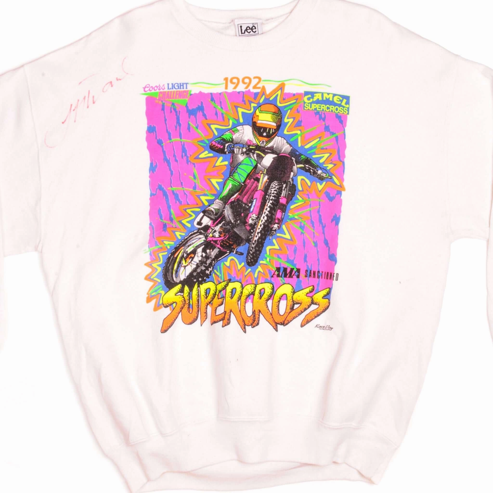 VINTAGE CAMEL AMA SUPERCROSS MOTOCROSS SWEATSHIRT 1992 SIZE XL MADE IN USA Weekend Chic