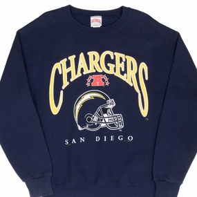 VINTAGE NFL SAN DIEGO CHARGERS 1996 SWEATSHIRT MEDIUM MADE IN USA Travel Sporty uncollared