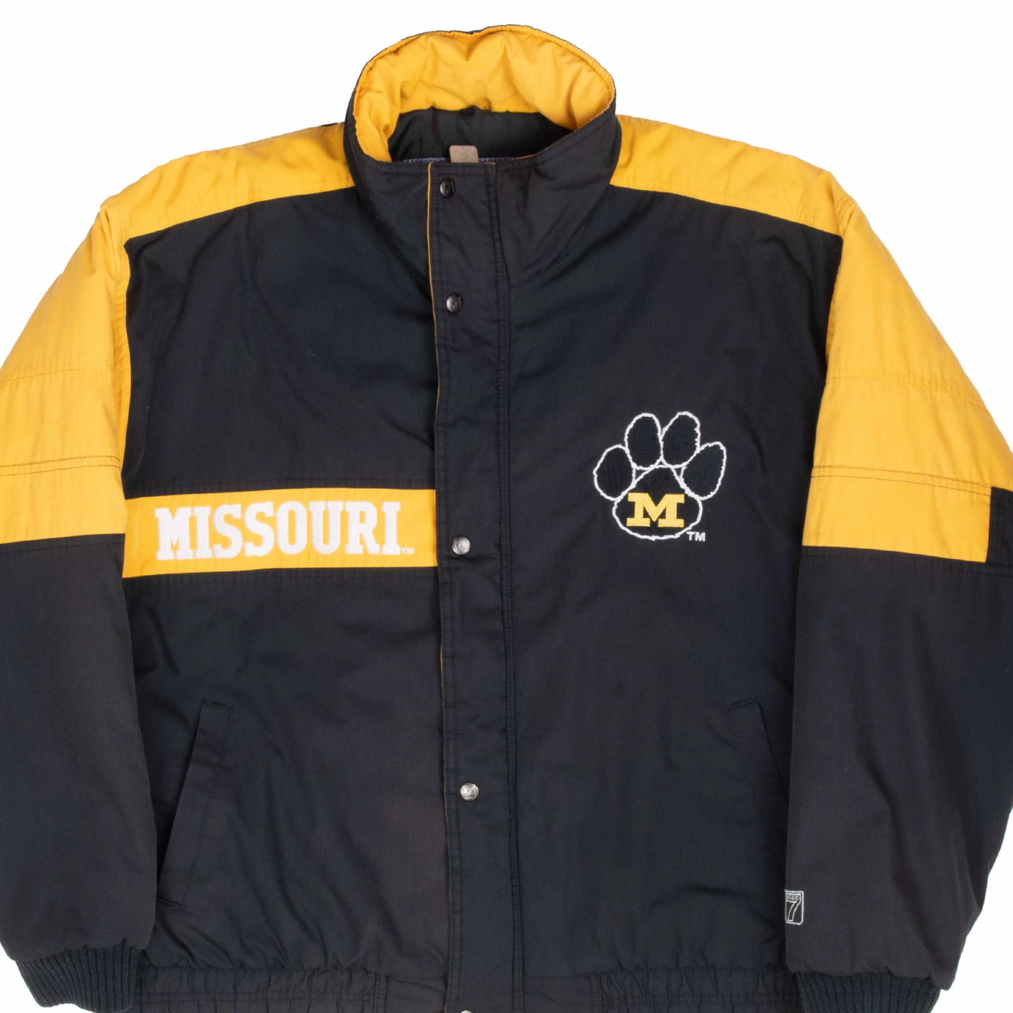 Manufacture Weekend Ready VINTAGE NCAA MISSOURI MIZZOU TIGERS HEAVY WINDBREAKER JACKET 1990S XL