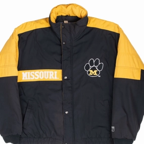 Manufacture Weekend Ready VINTAGE NCAA MISSOURI MIZZOU TIGERS HEAVY WINDBREAKER JACKET 1990S XL