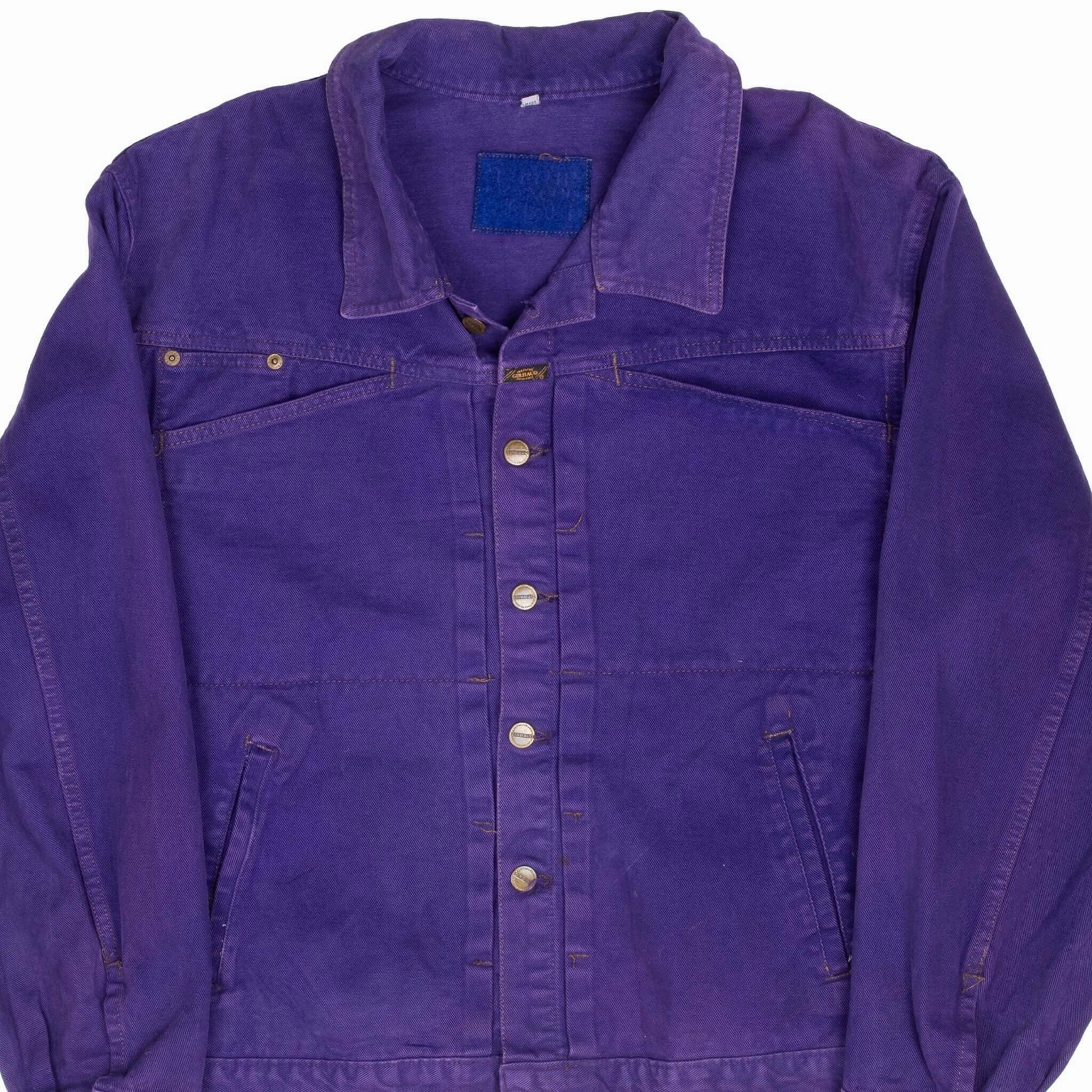 Tradition Chilly Protection VINTAGE MARITHE FRANCOIS GIRBAUD PURPLE PLEATED 1990S DENIM JACKET LARGE USA