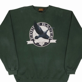 Herringbone VINTAGE EDDIE BAUER GOOSE SWEATSHIRT 1990S SIZE LARGE MADE IN USA