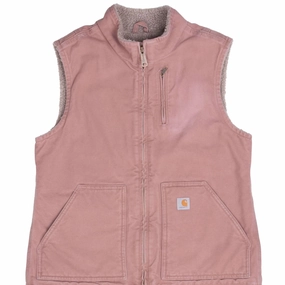 High Density Weave Option VINTAGE CARHARTT SHERPA LINED PINK WOMEN VEST JACKET WV001667 MEDIUM