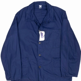 VINTAGE FRENCH WORKWEAR TWILL HERRINGBONE SANFOR JACKET 1980S LARGE DEADSTOCK impulse buy Breathable