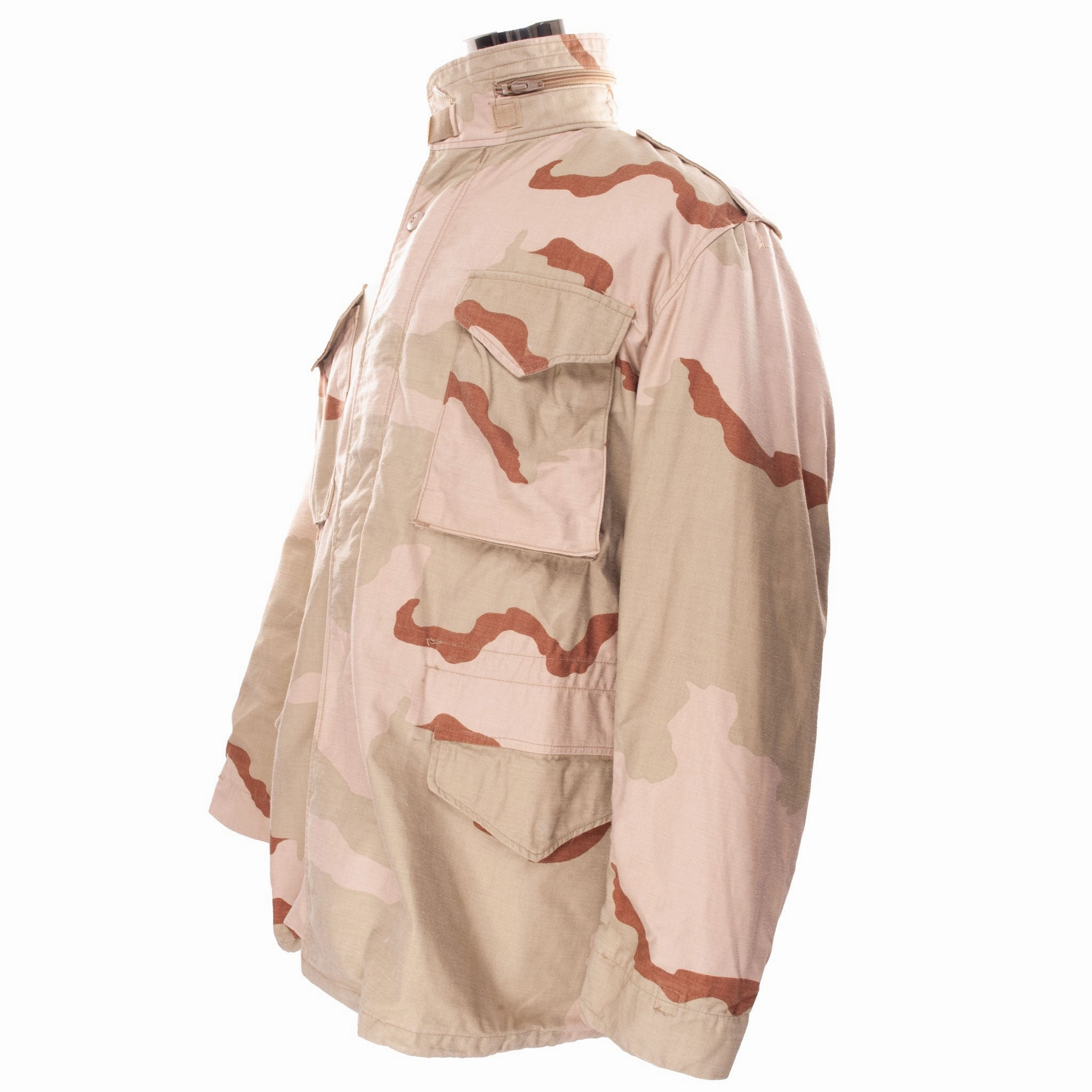 VINTAGE US ARMY M65 FIELD JACKET DESERT CAMO 1989 SIZE SMALL LONG NOS Withstand