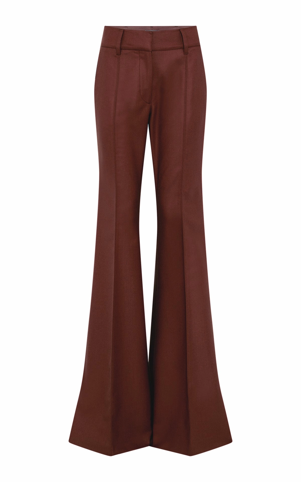 Rhein Flare Pant in Burnt Sienna Wool Cashmere Flannel Hidden Pocket System