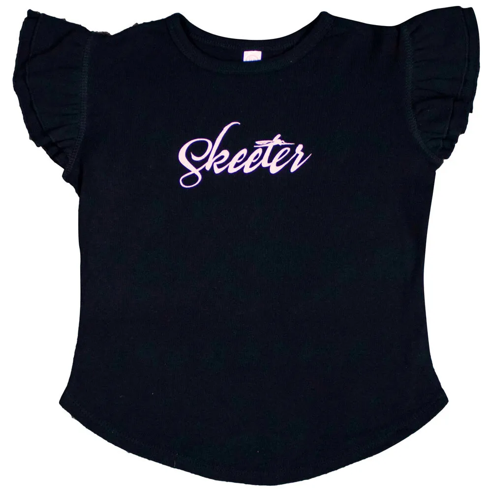 Skeeter Black Toddler Flutter Sleeve Tee Weekend Comfort Wear Cool Fit