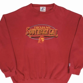 product safety VINTAGE USC TROJANS EMBROIDERED CREWNECK SWEATSHIRT 1990S SIZE XL MADE IN USA