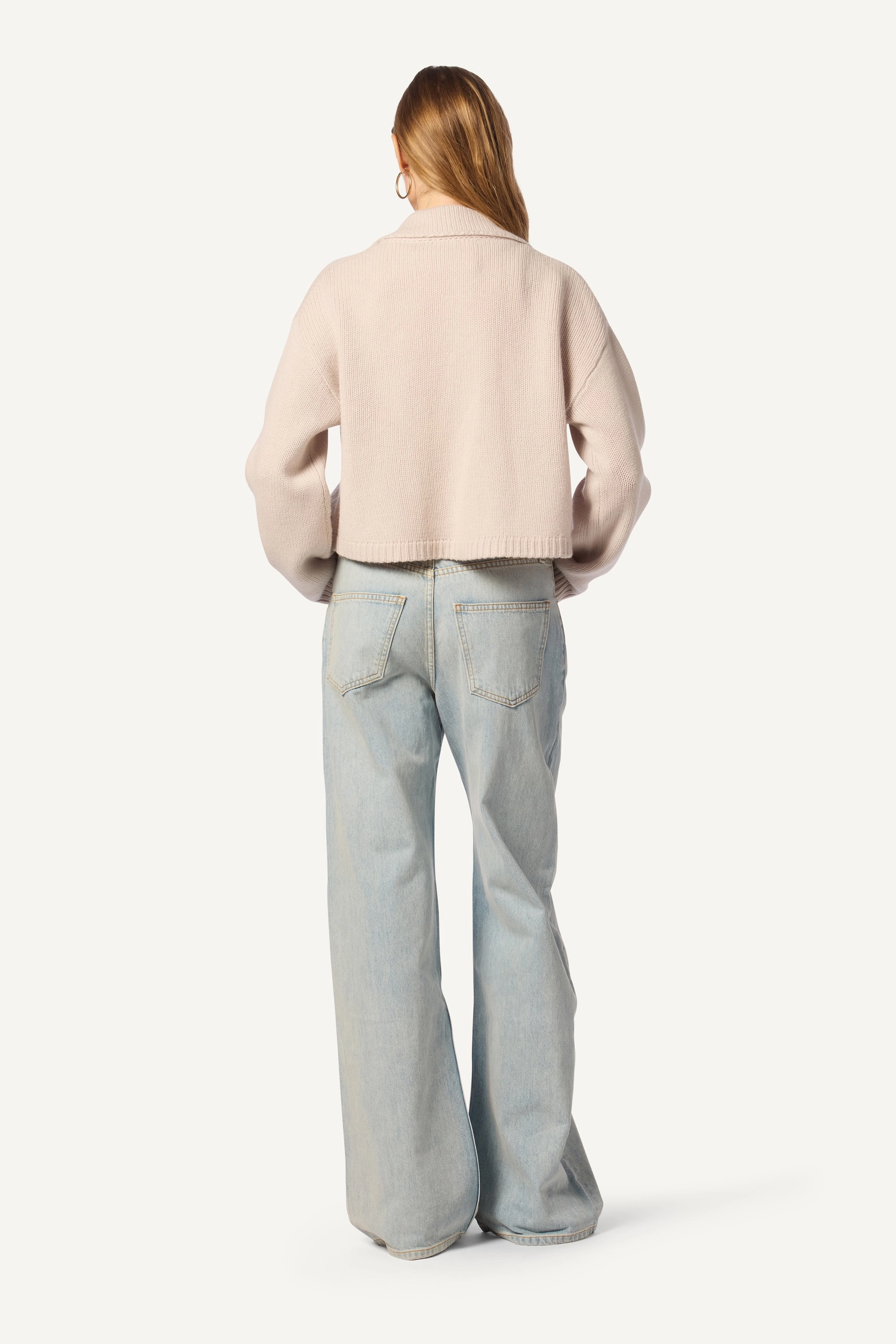 TYRA RELAXED COLLARED CASHMERE CARDIGAN JACKET | HIMALAYA Protective Layer Rugged Feel