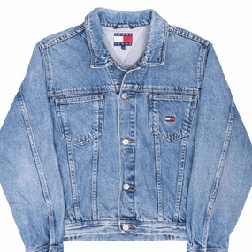 VINTAGE TOMMY HILFIGER BLUE DENIM JACKET 1990S WOMEN LARGE Daily Use Travel Protection