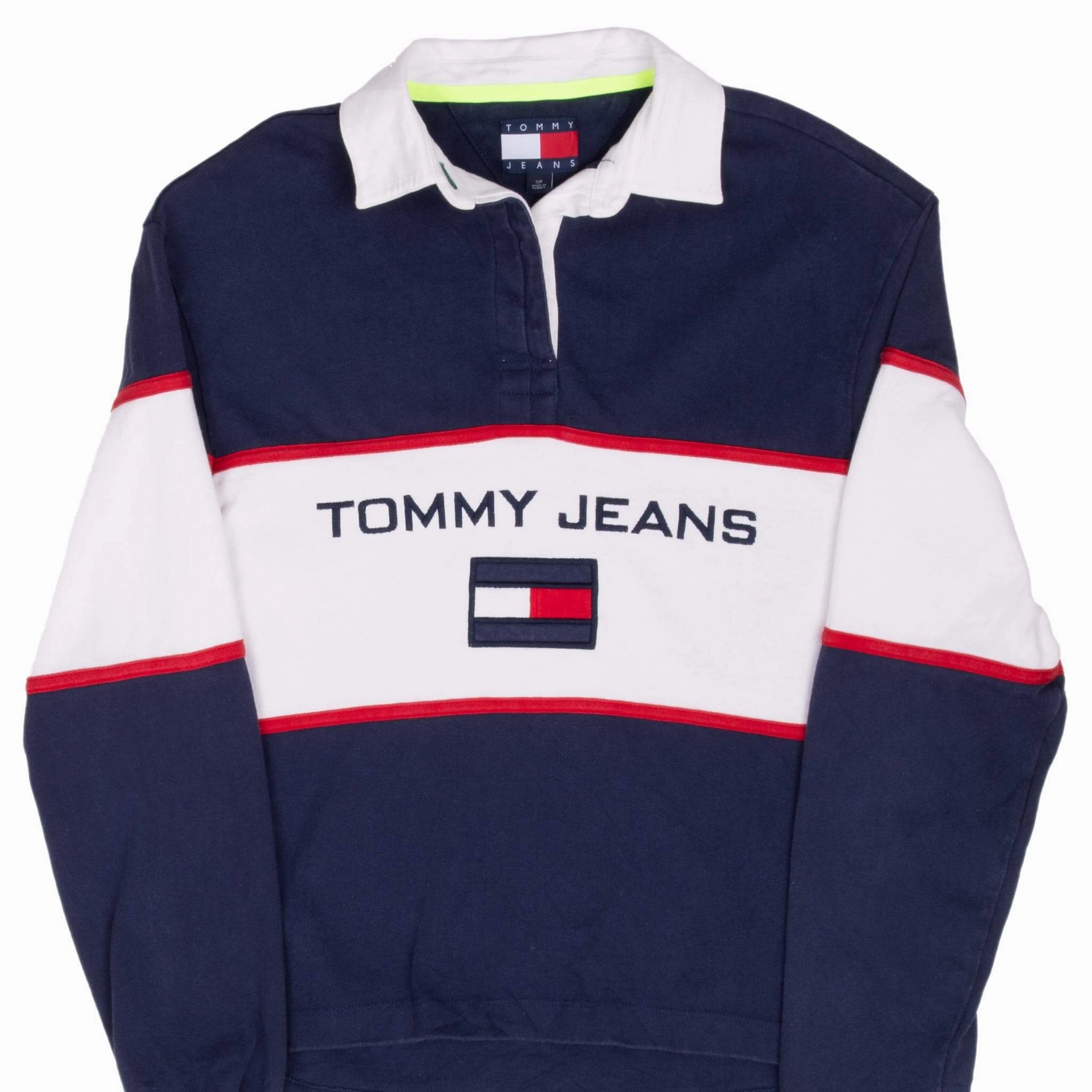 Chill Wearable young people VINTAGE TOMMY HILFIGER JEANS RUGBY POLO SHIRT SMALL