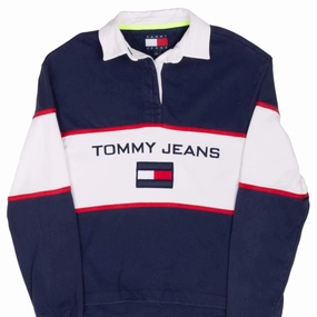 Chill Wearable young people VINTAGE TOMMY HILFIGER JEANS RUGBY POLO SHIRT SMALL