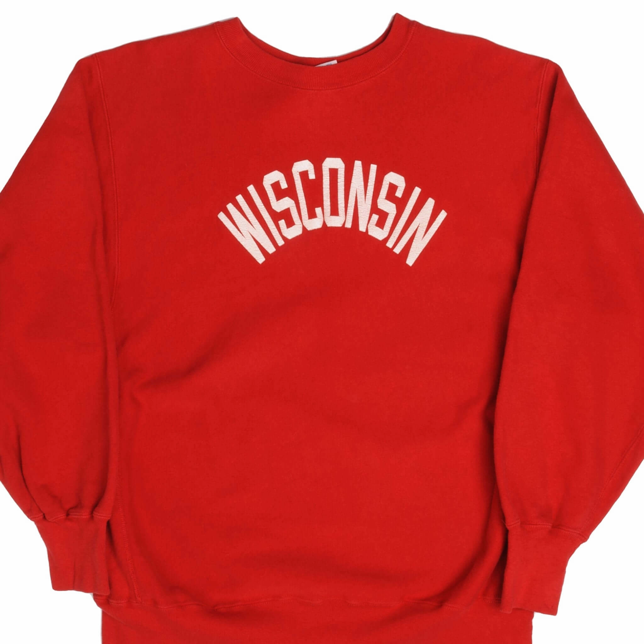 VINTAGE REVERSE WEAVE WISCONSIN UNIVERSITY CHAMPION SWEATSHIRT 1980S XL MADE USA Athletic Cut Eco-friendly