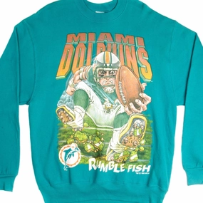 Home Wear VINTAGE NFL MIAMI DOLPHINS SWEATSHIRT 1993 SIZE XL MADE IN USA