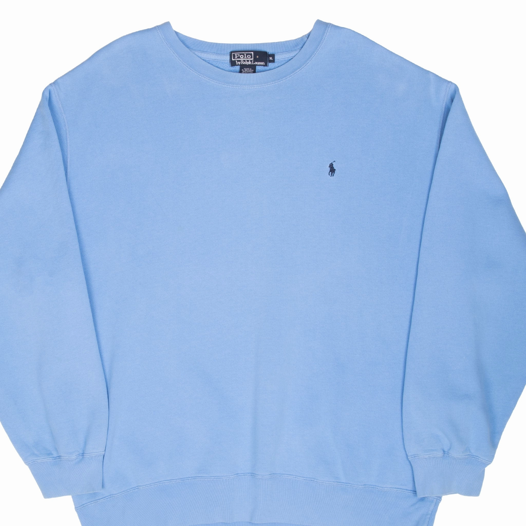 VINTAGE RALPH LAUREN 1990S CLASSIC PASTEL BLUE CREWNECK SWEATSHIRT XL goes with boots Comfortable For Walking