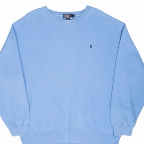 VINTAGE RALPH LAUREN 1990S CLASSIC PASTEL BLUE CREWNECK SWEATSHIRT XL goes with boots Comfortable For Walking