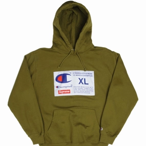 CHAMPION X SUPREME BIG LABEL SWEATSHIRT HOODIE FW18 SIZE XL Cozy Street