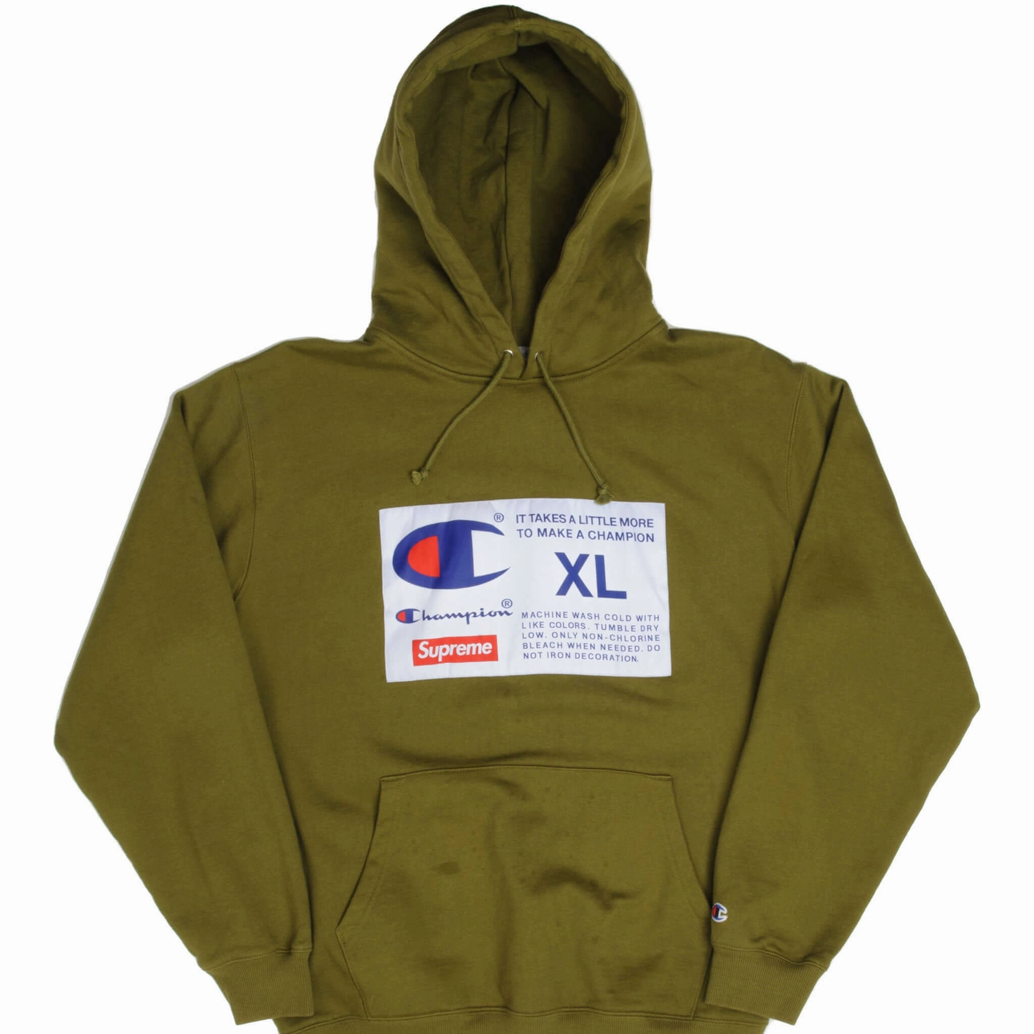CHAMPION X SUPREME BIG LABEL SWEATSHIRT HOODIE FW18 SIZE XL Cozy Street